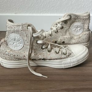 Converse Chuck Taylor Hi Top Sequin Gold Cream - Women's 8